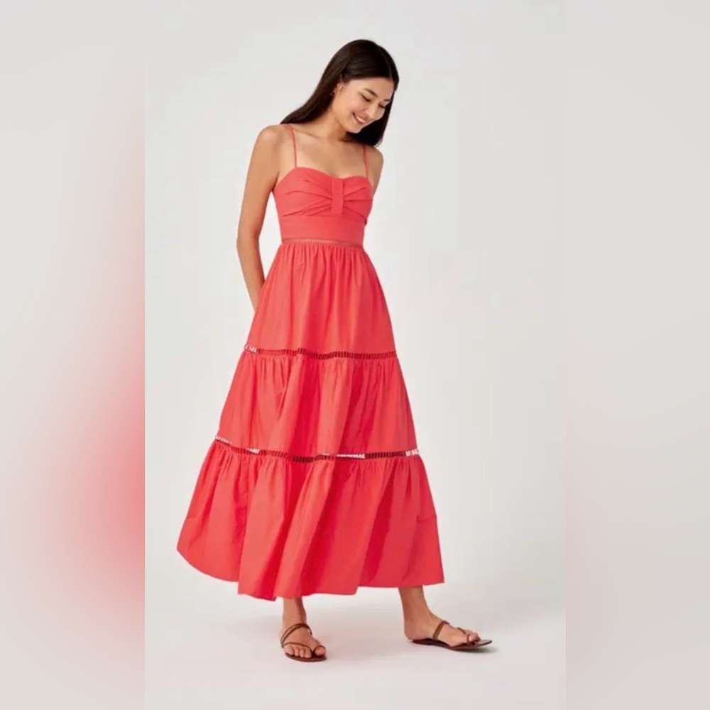 Pink Tiered Spaghetti Strap Sundress
